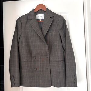 FRAME Blazer 100% Wool Tartan, Size 4